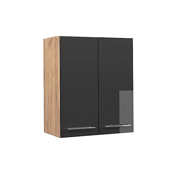 Vicco Hängeschrank Fame-Line Anthrazit Hochglanz/Goldkraft Eiche 60 cm günstig online kaufen