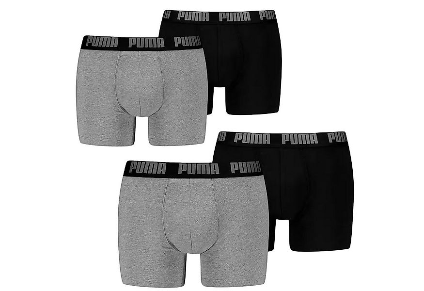 PUMA Boxershorts Herren Unterhose (4-Pack) Boxer Komfortbund günstig online kaufen
