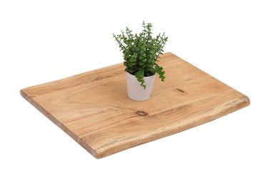 SAM® Wandregal Amara, massives Akazienholz, Baumkante, günstig online kaufen