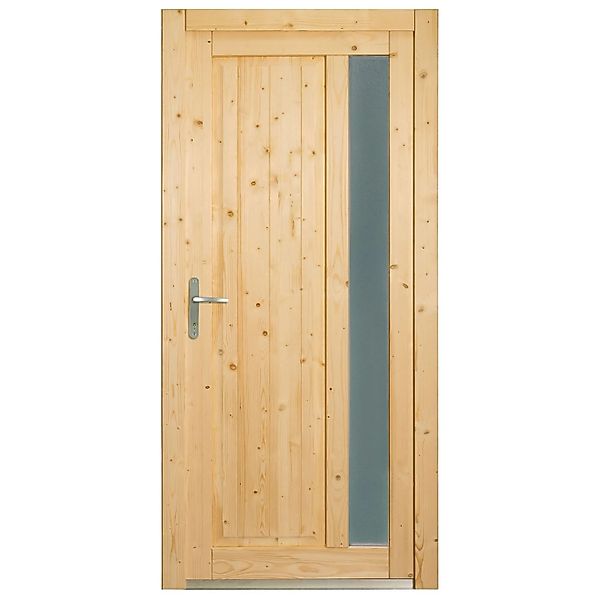 Panto Holz-Nebeneingangstür NET 511 Natur 88 cm x 198 cm DIN L günstig online kaufen