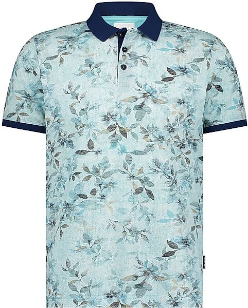 State of Art Poloshirt Piqué Druck Hellblau - Größe M günstig online kaufen