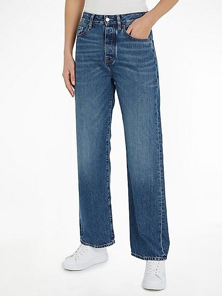 Tommy Hilfiger Straight-Jeans "LOOSE STRAIGHT RW KLO", mit Lederlogopatch günstig online kaufen