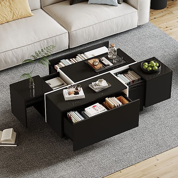 HAUSS SPOLE Couchtisch mit Hochglanzoptik, 4 günstig online kaufen