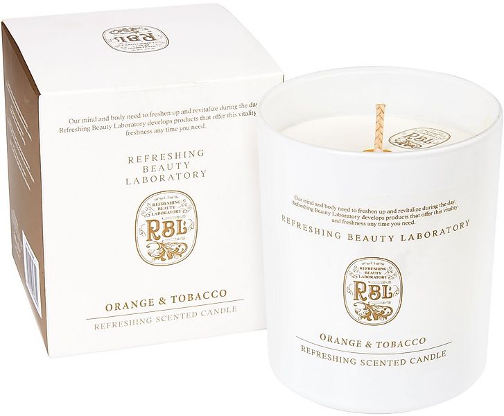 Rebul Kozmetik Duftkerze Orange & Tobacco - 210 g Kerze in Geschenkbox - Pr günstig online kaufen