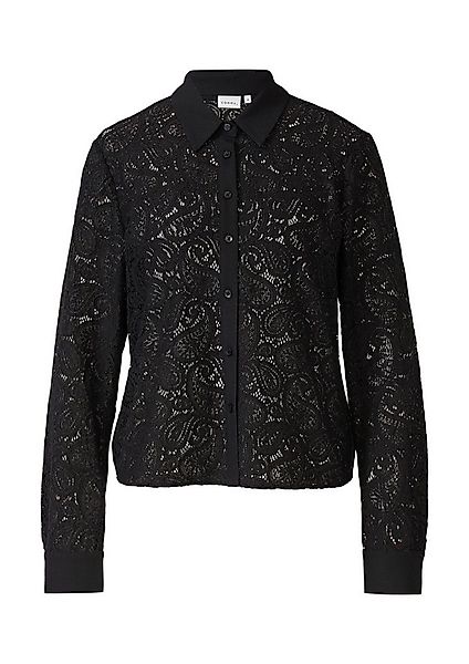 comma Langarmbluse Bluse Semitransparente Hemdbluse aus Spitze günstig online kaufen
