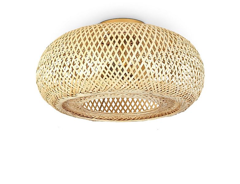 hofstein Deckenleuchte »Decollatura« Deckenlampe aus Metall/Bambus in Goldf günstig online kaufen