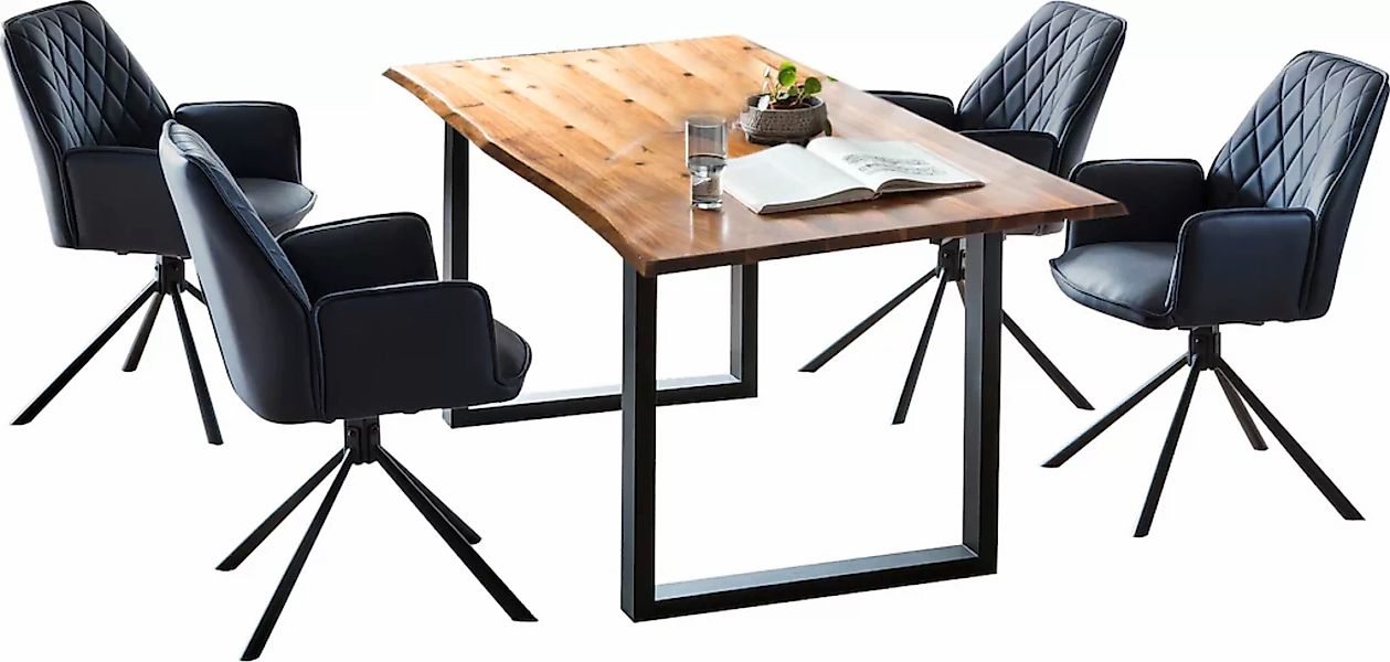 SalesFever Essgruppe, (Set, 5 tlg.), Stühle mit 360 Drehplatte unter der Si günstig online kaufen