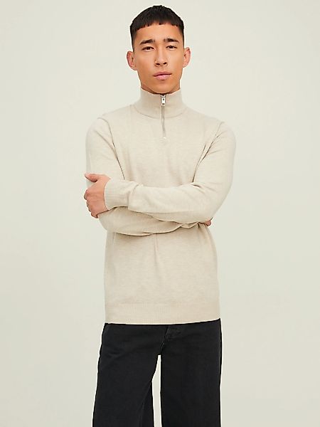 Jack & Jones Strickpullover "EMIL KNIT HALF ZIP" mit kurzem Reißverschluss günstig online kaufen