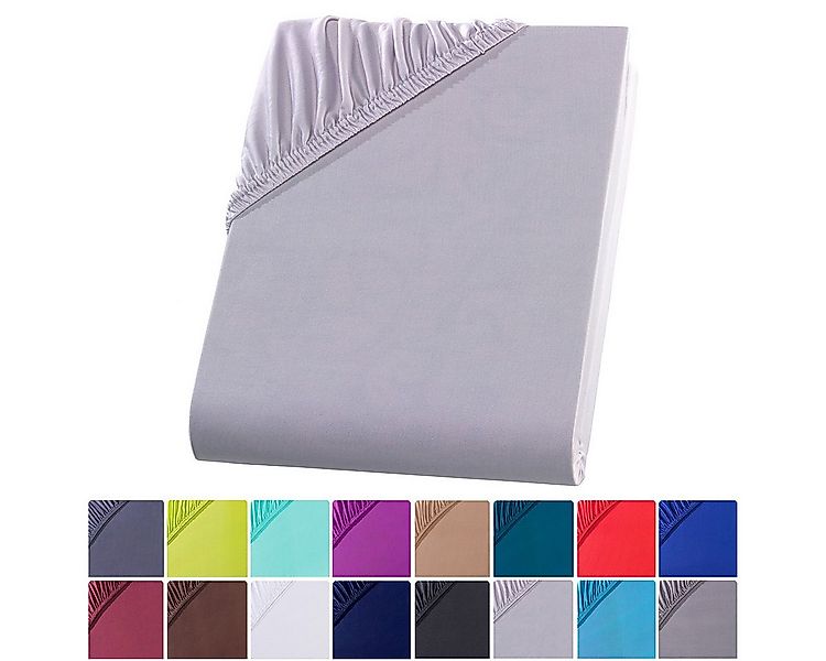 Visaggio Spannbettlaken Mikrofaser Spannbetttuch Bettlaken 90x200 140x200 1 günstig online kaufen