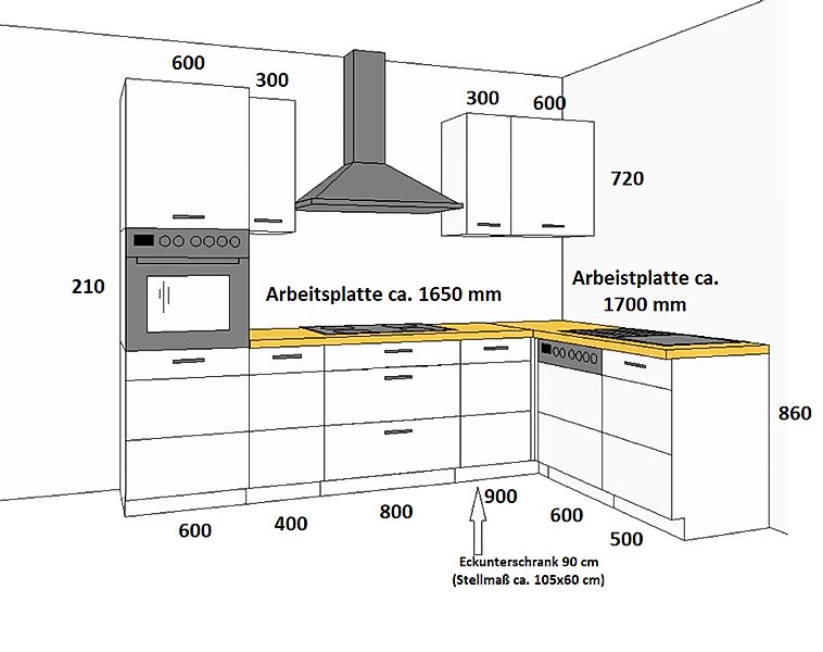 Küchen-Preisbombe Winkelküche STILO 285x170 cm Küche günstig online kaufen