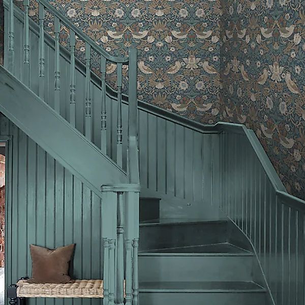 WILLIAM MORRIS AT HOME Vliestapete »Strawberry Thief« Motiv glatt Design Ta günstig online kaufen