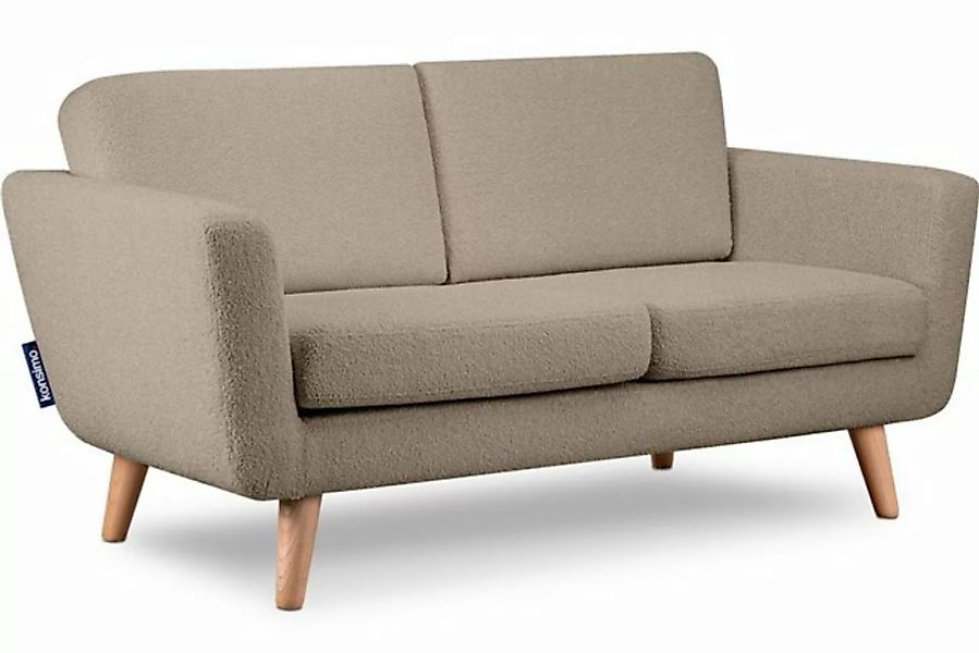 Konsimo 2-Sitzer TAGIO Sofa, Scandi-Stil, mit Armlehnen, Gestell aus Massiv günstig online kaufen