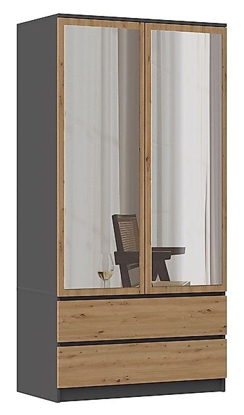 ibonto Kleiderschrank Wäscheschrank Bekleidungsschrank mit 2 günstig online kaufen