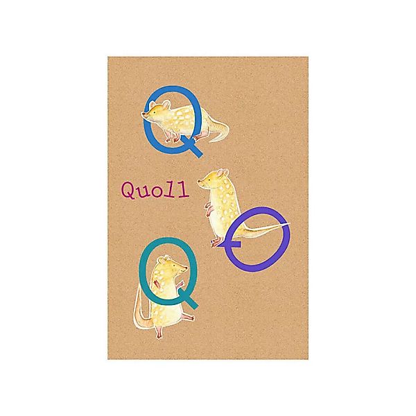 Komar Wandbild ABC Animal Q Buchstaben B/L: ca. 30x40 cm günstig online kaufen