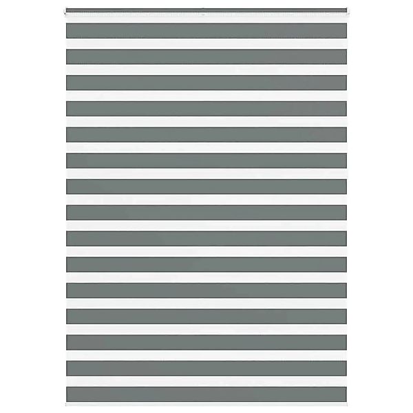 vidaXL Doppelrollo Dunkelgrau 155x230 cm Stoffbreite 150,9 cm Polyester 401 günstig online kaufen