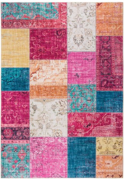 LUXOR living Teppich "Prima 2" rechteckig 7 mm Höhe Kurzflor, Patchwork Mus günstig online kaufen