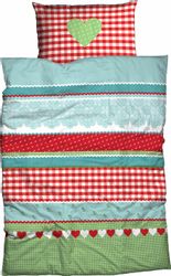 CASATEX Bettwäsche "Herz-Karo" 2 Stk. tlg. niedlichem Herz-Karo Design günstig online kaufen