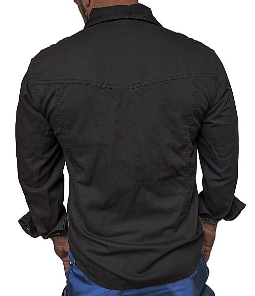GASOLINE BANDIT® Jeanshemd mit Stickpatch und günstig online kaufen