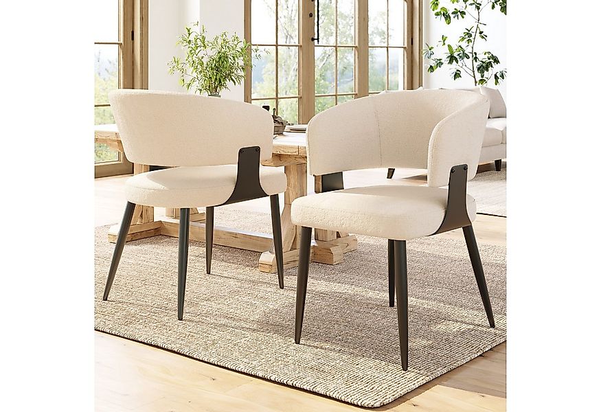 Flieks Polsterstuhl (Set, 2 St), 2er Set Esszimmerstühle mit Armlehnen Wohn günstig online kaufen
