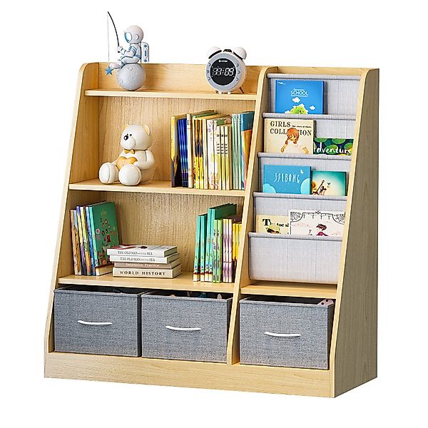 radelldar Spielzeugtruhe Kinderregal Bücherregal, mit 3 günstig online kaufen