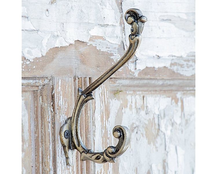 Antikas Garderobenhaken Kleiderhaken, verziert, Eisen, Gelb, Messing Finish günstig online kaufen