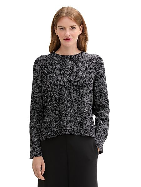 TOM TAILOR V-Ausschnitt-Pullover mit kleinen Schlitzen günstig online kaufen