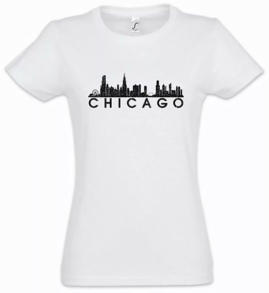 Urban Backwoods Print-Shirt Skyline Chicago Damen T-Shirt City Staat United günstig online kaufen