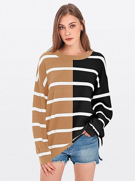 Imily Bela Sweater Damen Gestreifter Pullover (Packung, 1-tlg., 1per-Pack) günstig online kaufen