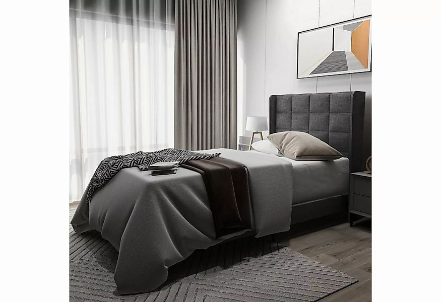 SOFTWEARY Polsterbett (Einzelbett mit Lattenrost und Kopfteil, 90x200 cm, K günstig online kaufen