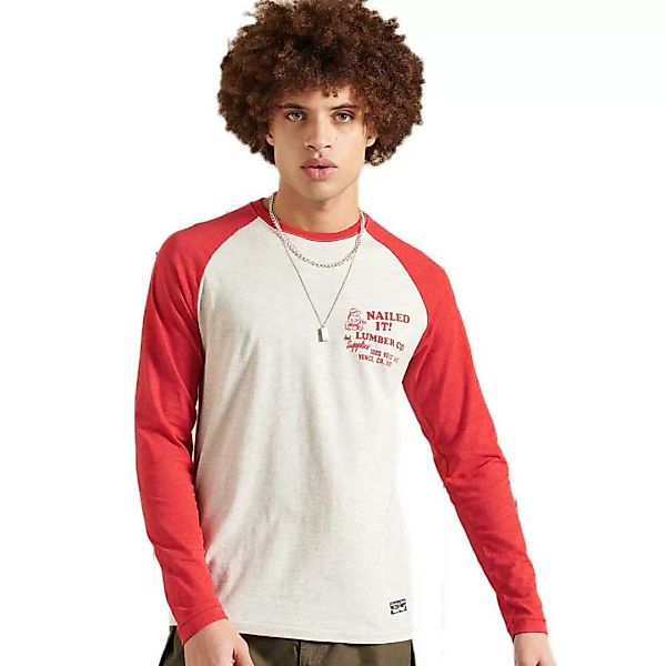 Superdry Sushi Rollers Baseball Langarm-t-shirt 2XL Cadet Grey Marl günstig online kaufen