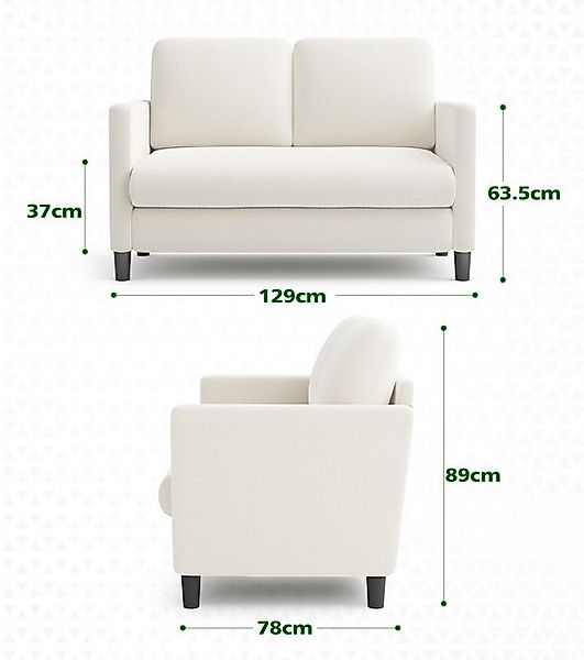 Vesgantti Sofa 3/2 Sitzer Sofa Gästesofa Modern Couch 3er/2er Sitzsofa mit günstig online kaufen