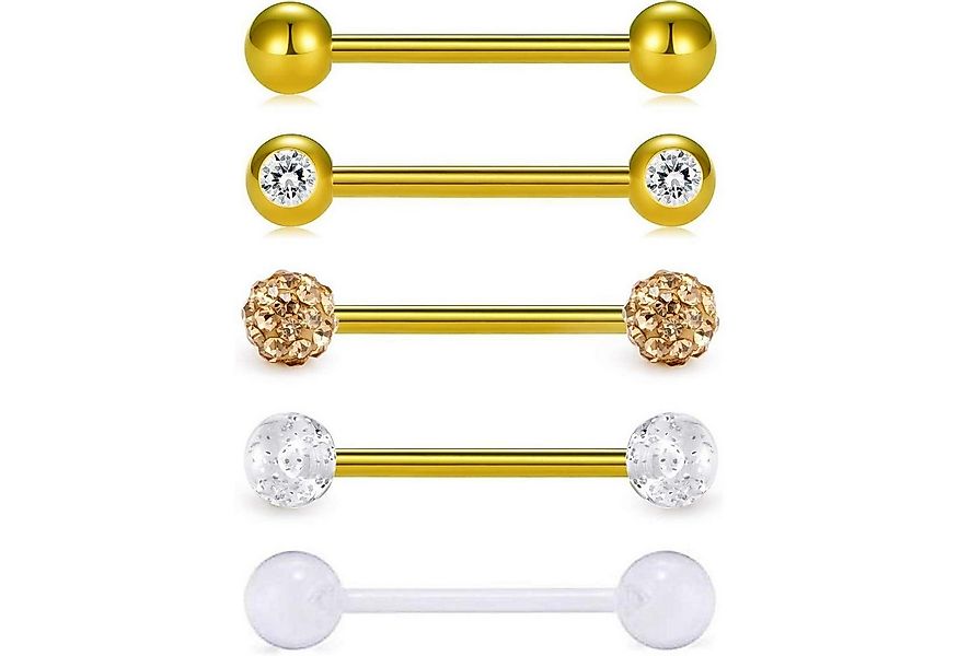 vcmart Piercing-Set Zungenpiercing Barbell Set 14 Gauge Chirurgenstahl Kuns günstig online kaufen