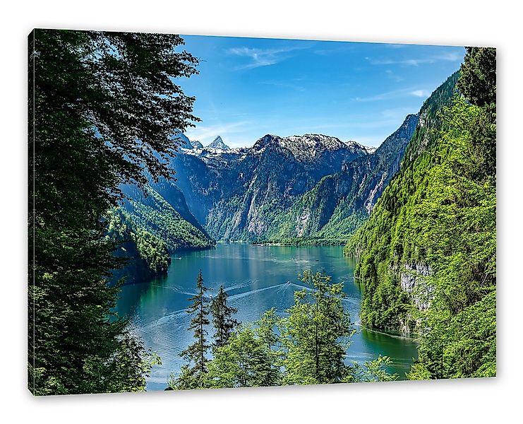 Pixxprint Leinwandbild Blick auf den Königssee, Blick auf den Königssee (1 günstig online kaufen