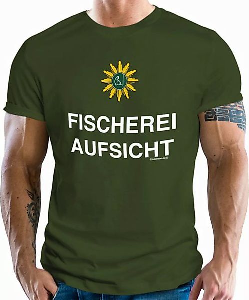 RAHMENLOS® T-Shirt für Angler und Fischer - Fischerei Aufsicht günstig online kaufen