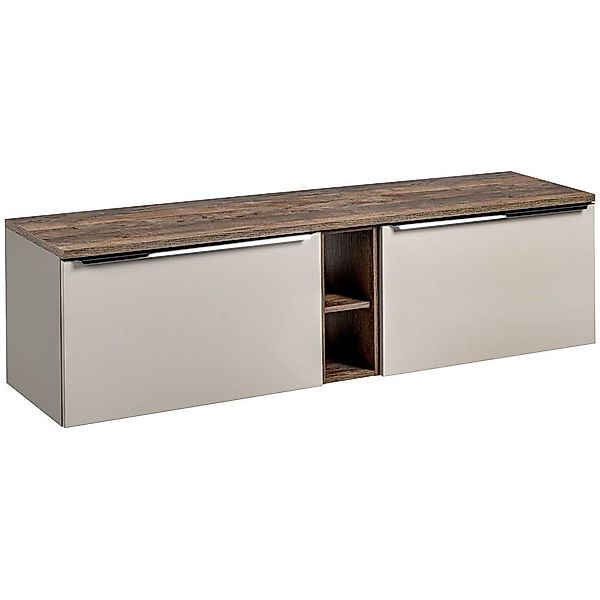 Lomadox Waschbeckenschrank PUEBLA-56-TAUPE taupe mit Vintage günstig online kaufen