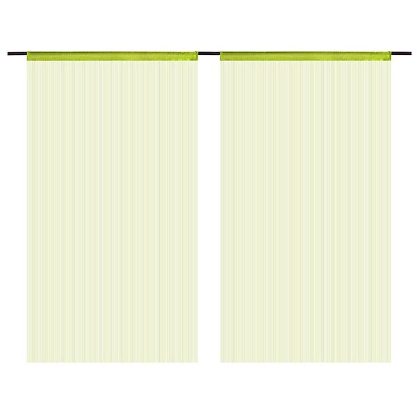 Fadenvorhänge 2 Stk. 100 X 250 Cm Grün günstig online kaufen