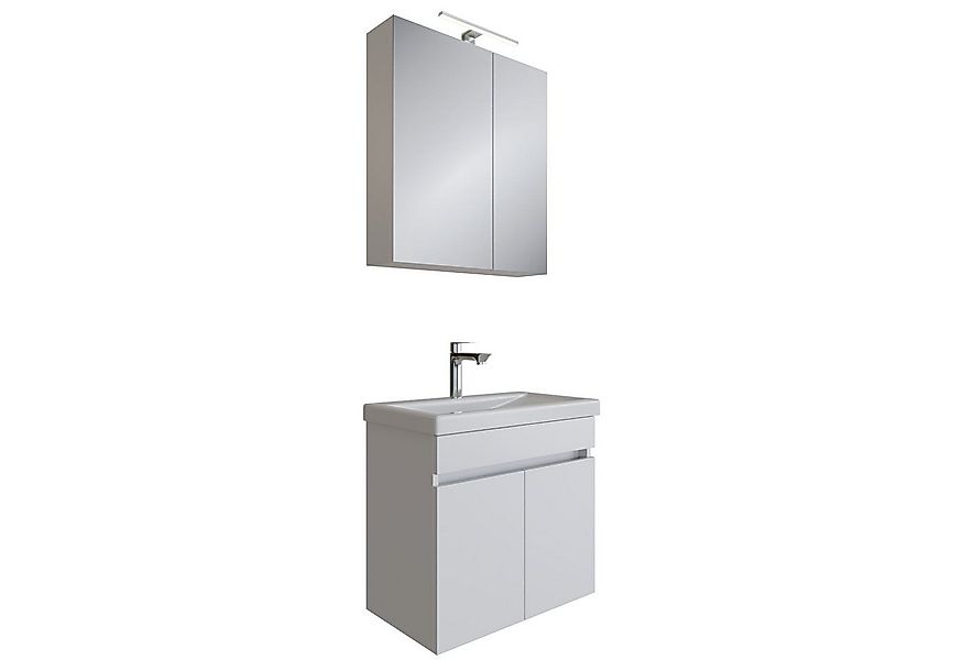 Planetmöbel Badmöbel-Set Badmöbel-Set, (waschbecken mit unterschrank, 3-St. günstig online kaufen