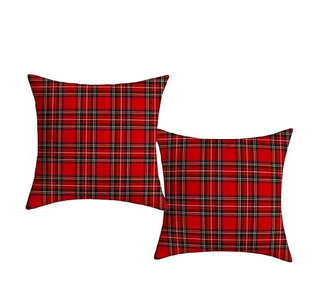 CLTYQ Kissenbezüge 2er Set Weihnachtskissenbezüge mit Karomuster für festli günstig online kaufen