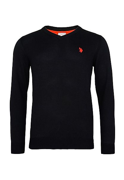 U.S. Polo Assn. Strickpullover Pullover V-Neck Feinstrick (1-tlg) günstig online kaufen