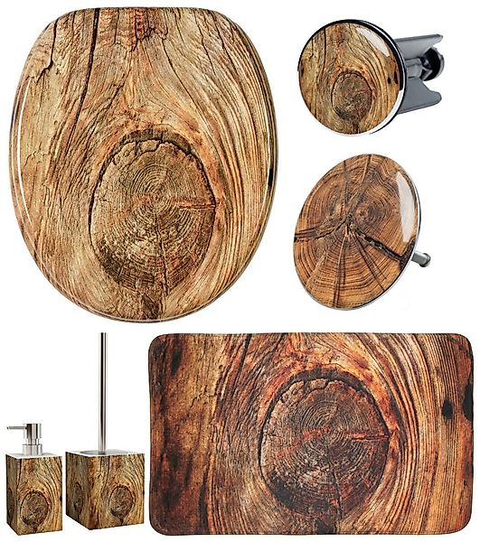 Sanilo Badaccessoire-Set 6-teilig Rustikal, WC-Sitz mit günstig online kaufen
