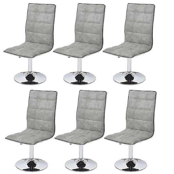 MCW Esszimmerstuhl C41 6er-Set Vintage Betongrau günstig online kaufen