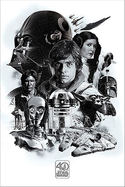 PYRAMID Poster Star Wars 40th Anniversary Poster Montage 61 x 91,5 cm günstig online kaufen