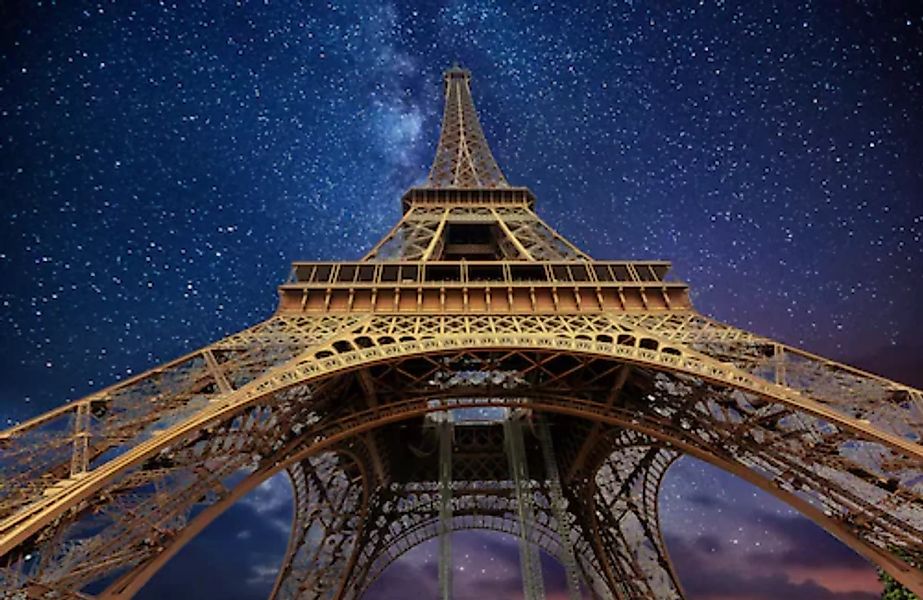 Papermoon Fototapete »EIFFELTURM-ABSTRAKT DESIGN PARIS STERNE HIMMEL TAPETE günstig online kaufen