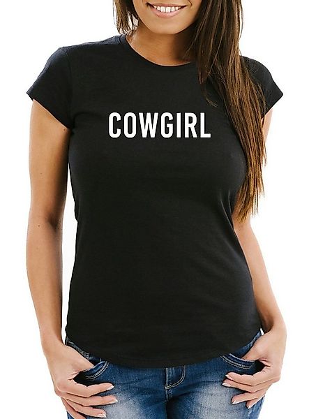 MoonWorks Print-Shirt Damen T-Shirt Cowgirl Fasching Karneval Fastnacht Fas günstig online kaufen