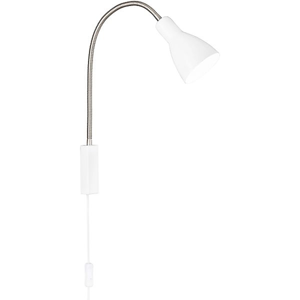 Fischer & Honsel Wandleuchte Lolland 1-flammig Weiß/Nickel günstig online kaufen