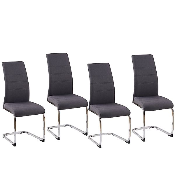 HTI-Line Freischwinger Schwingstuhl SallyC Grau 4er günstig online kaufen
