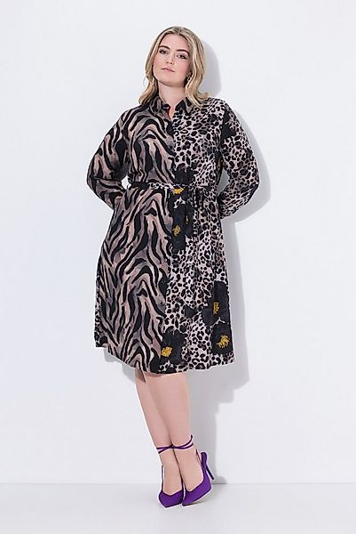 MIAMODA Hemdblusenkleid Blusenkleid A-Linie Animal-Patchprint günstig online kaufen