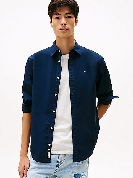 Tommy Jeans Langarmhemd TJM POPLIN Regular fit, Kentkragen günstig online kaufen