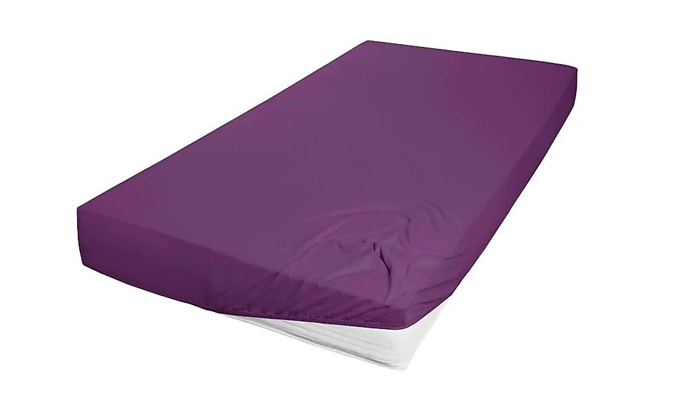Jersey Spannbettlaken   ¦ lila/violett ¦ Maße (cm): B: 120 H: 22 Bettwaren günstig online kaufen