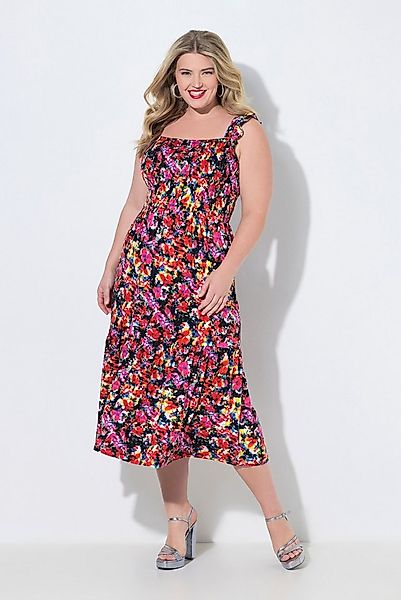 MIAMODA Midikleid Midi-Smokkleid ärmellose A-Linie Blumenmuster günstig online kaufen